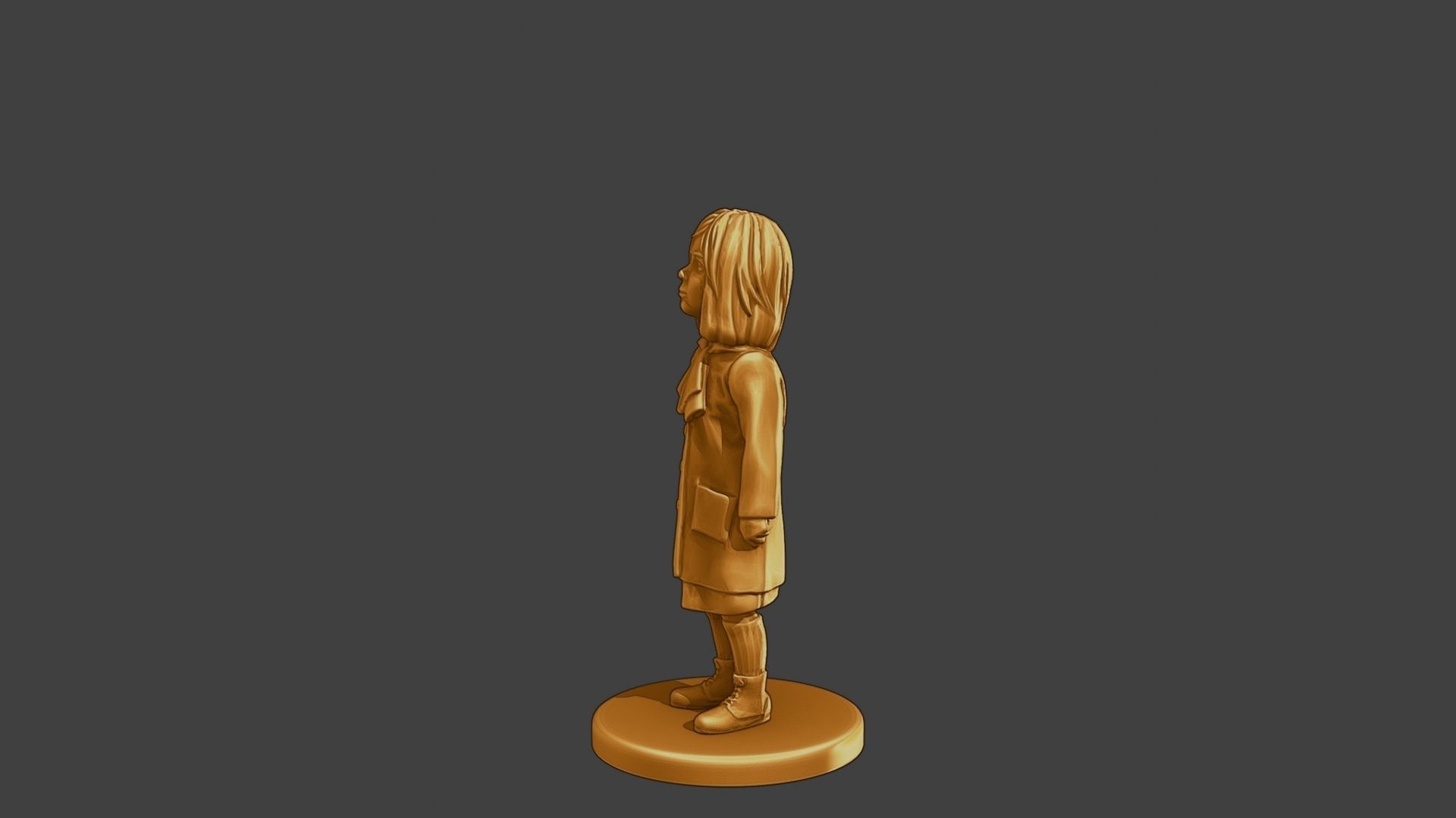 ww2 Casual Little Girl CLG1 001 3D print model_3