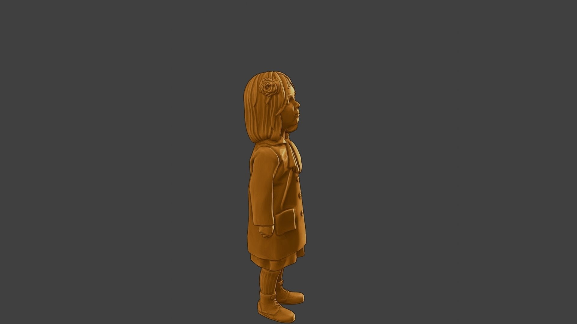 ww2 Casual Little Girl CLG1 001 3D print model_30