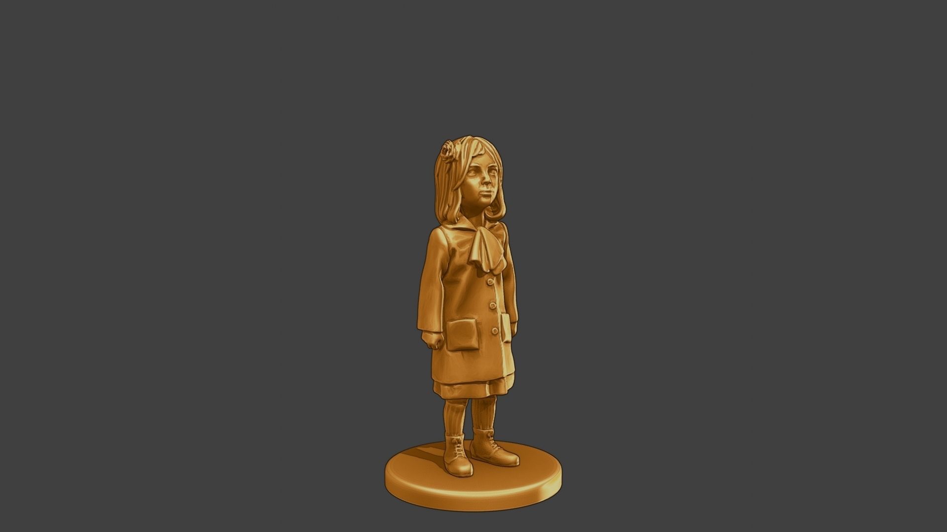 ww2 Casual Little Girl CLG1 001 3D print model_10