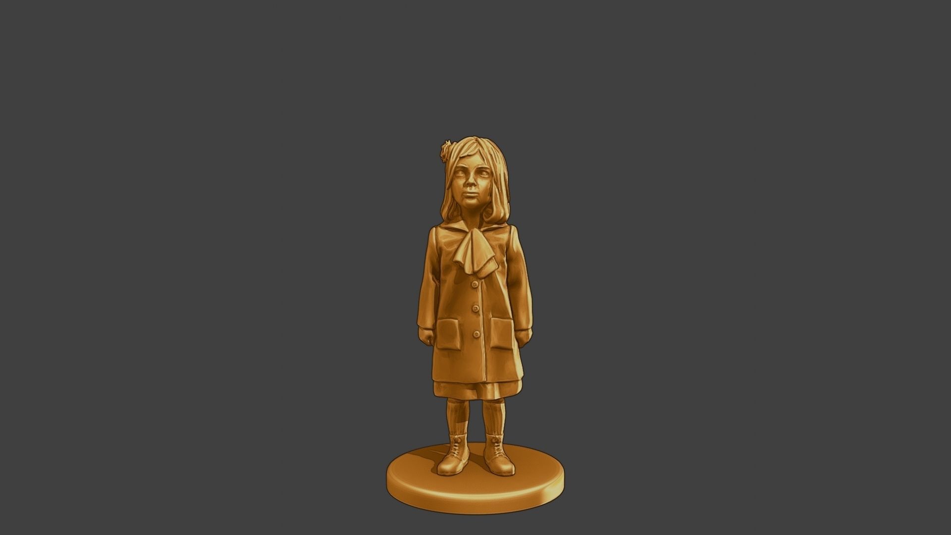 ww2 Casual Little Girl CLG1 001 3D print model_1