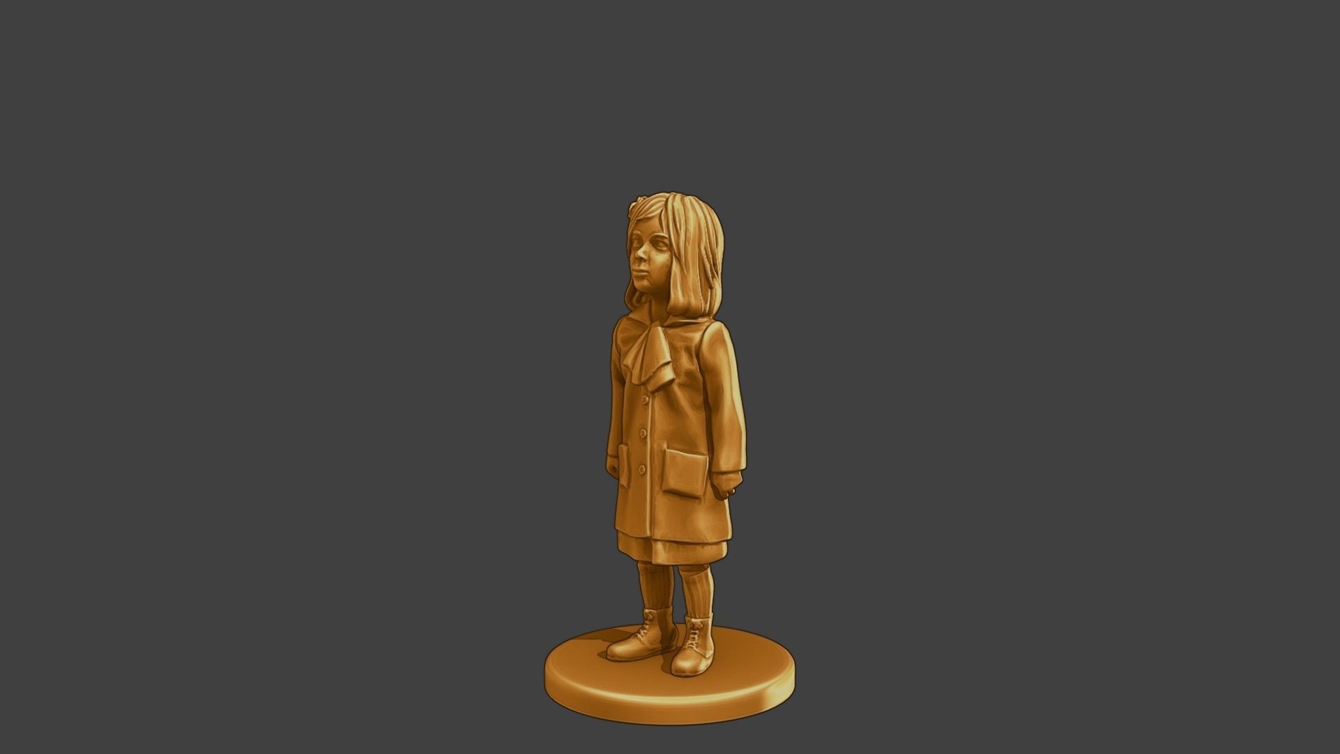 ww2 Casual Little Girl CLG1 001 3D print model_2