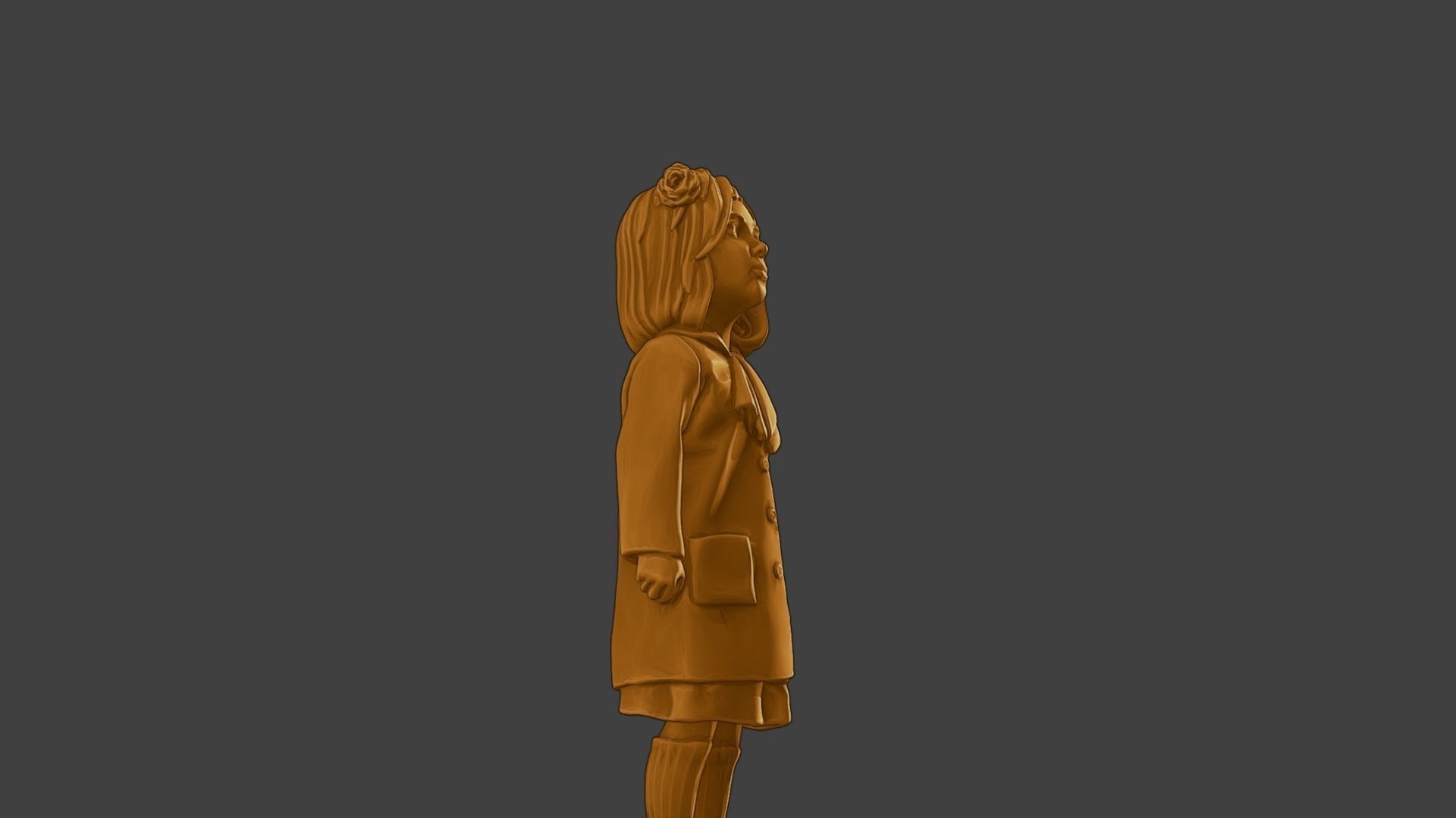 ww2 Casual Little Girl CLG1 001 3D print model_29