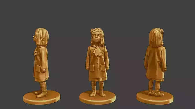 ww2 Casual Little Girl CLG1 001 3D print model