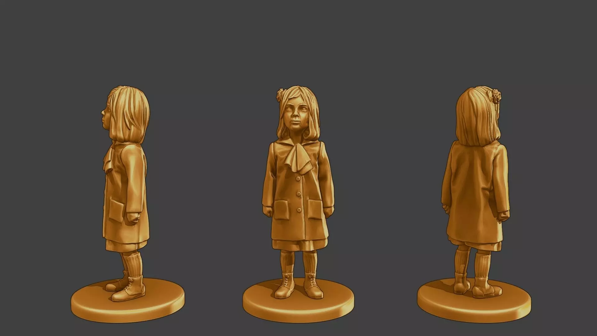 ww2 Casual Little Girl CLG1 001 3D print model_0