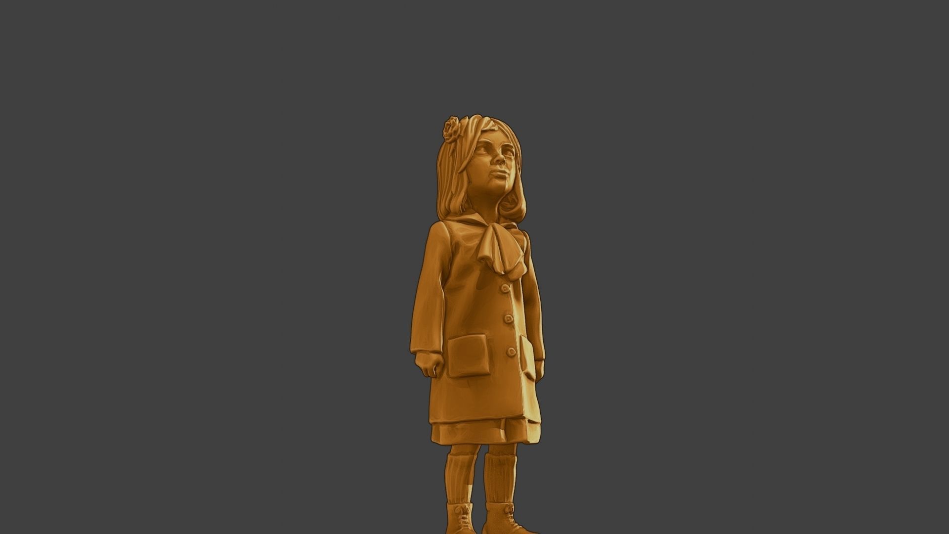 ww2 Casual Little Girl CLG1 001 3D print model_13