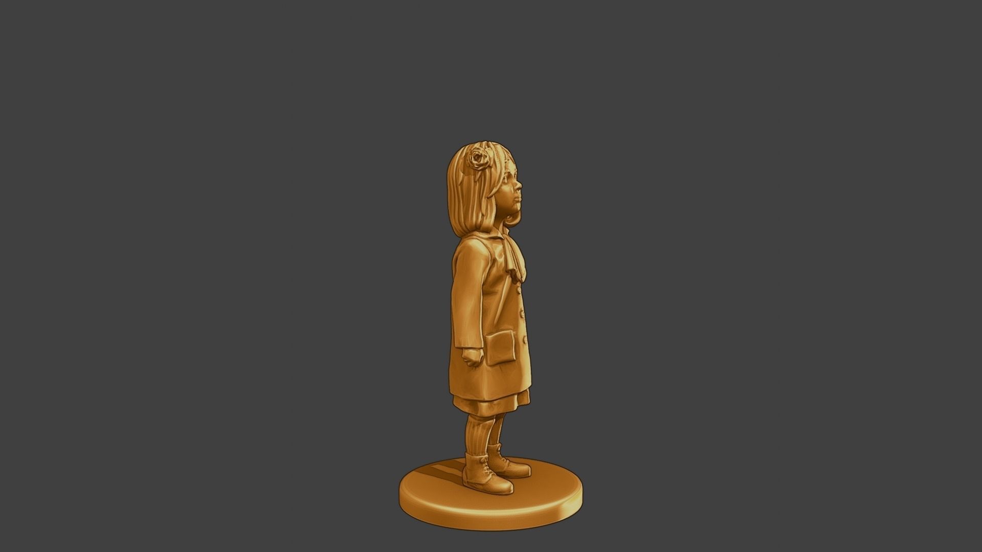 ww2 Casual Little Girl CLG1 001 3D print model_9