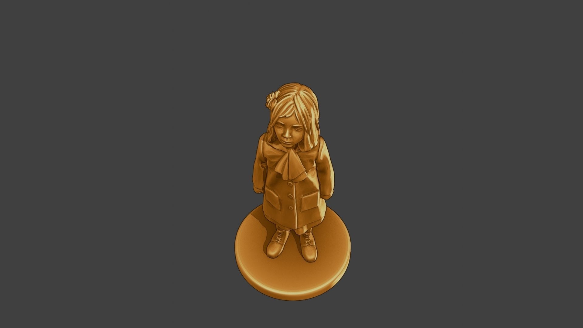 ww2 Casual Little Girl CLG1 001 3D print model_14
