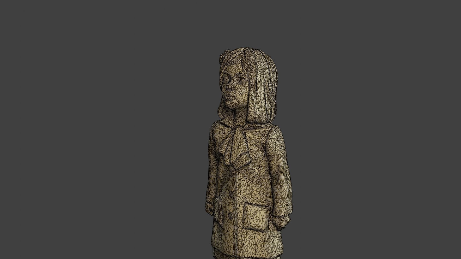 ww2 Casual Little Girl CLG1 001 3D print model_12