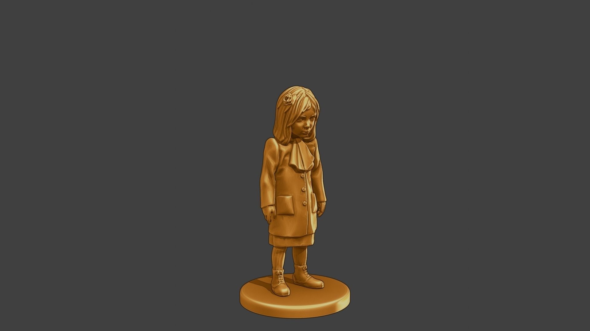 ww2 Casual Little Girl CLG1 002 3D print model_10
