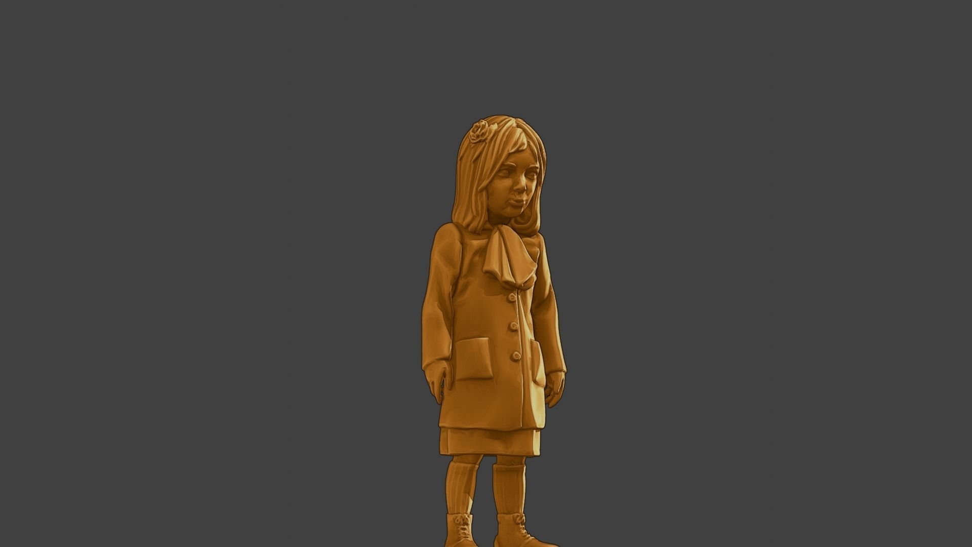 ww2 Casual Little Girl CLG1 002 3D print model_13