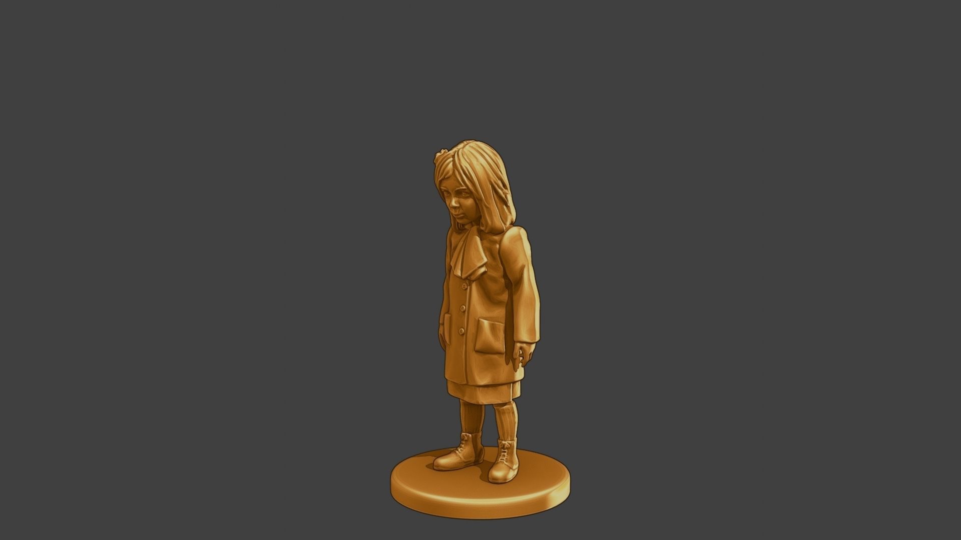 ww2 Casual Little Girl CLG1 002 3D print model_2