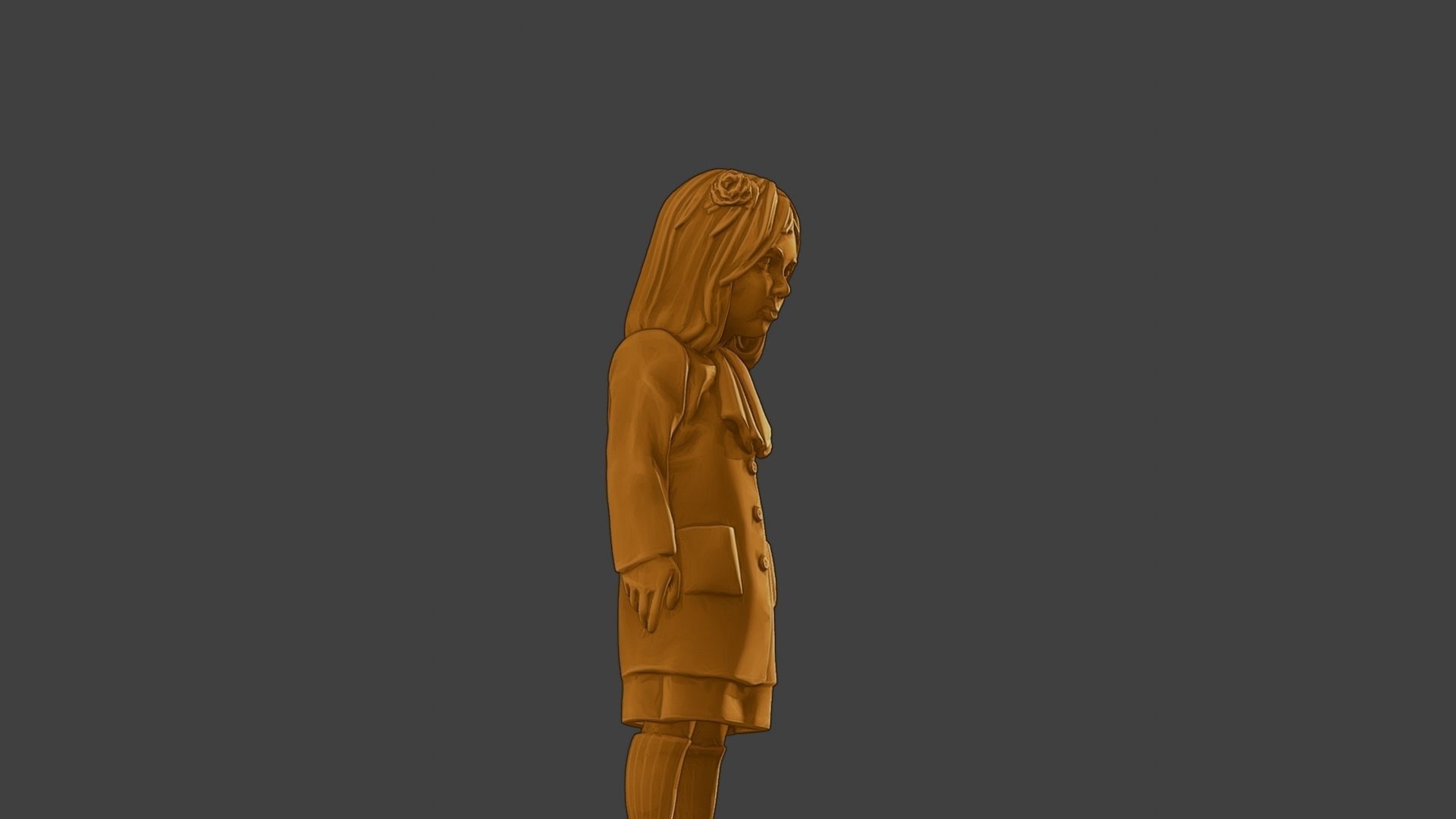 ww2 Casual Little Girl CLG1 002 3D print model_29