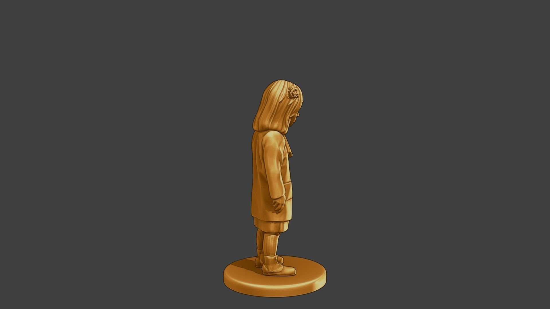 ww2 Casual Little Girl CLG1 002 3D print model_8