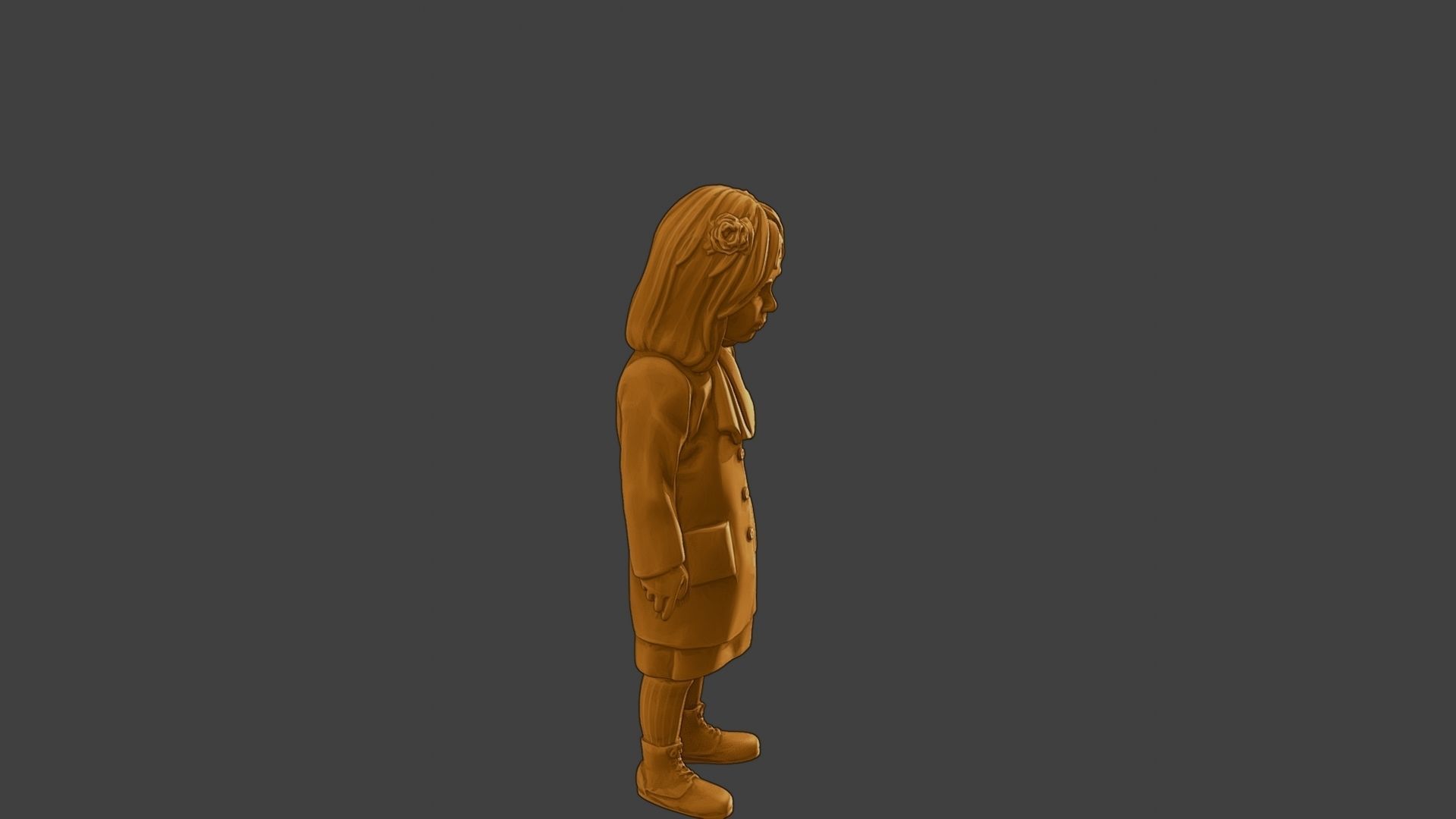 ww2 Casual Little Girl CLG1 002 3D print model_30