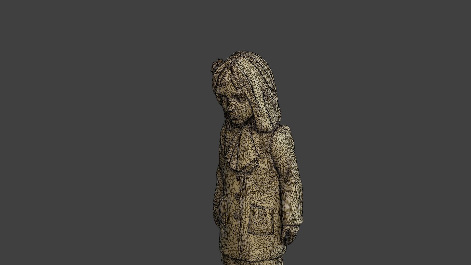 ww2 Casual Little Girl CLG1 002 3D print model_12