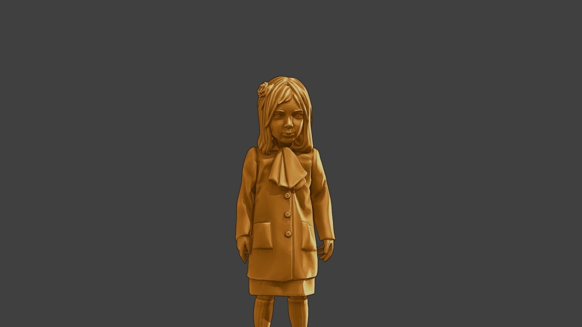 ww2 Casual Little Girl CLG1 002 3D print model_28