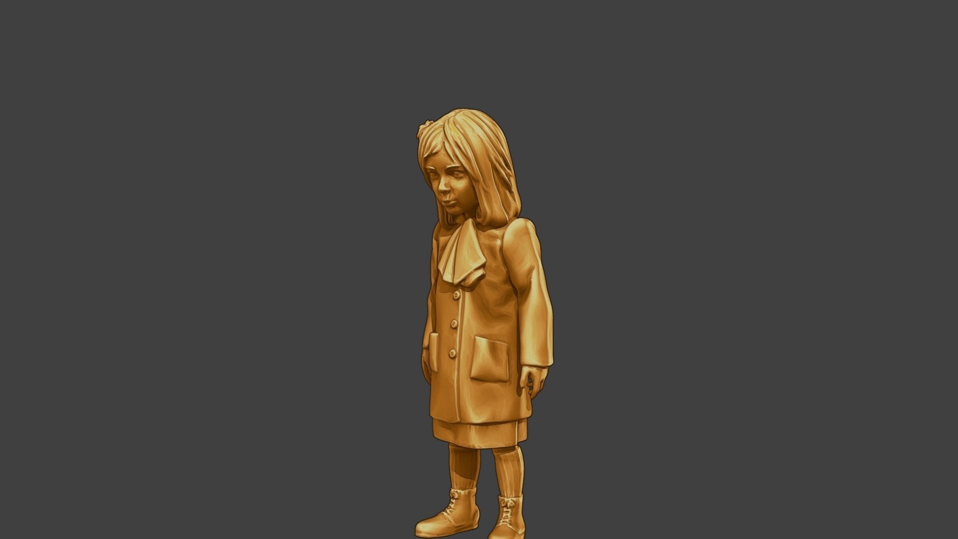 ww2 Casual Little Girl CLG1 002 3D print model_27
