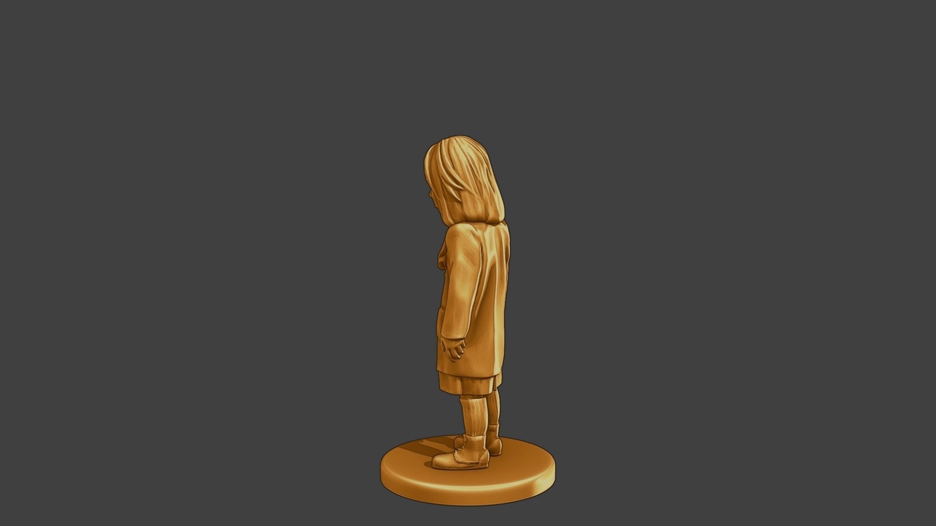 ww2 Casual Little Girl CLG1 002 3D print model_4