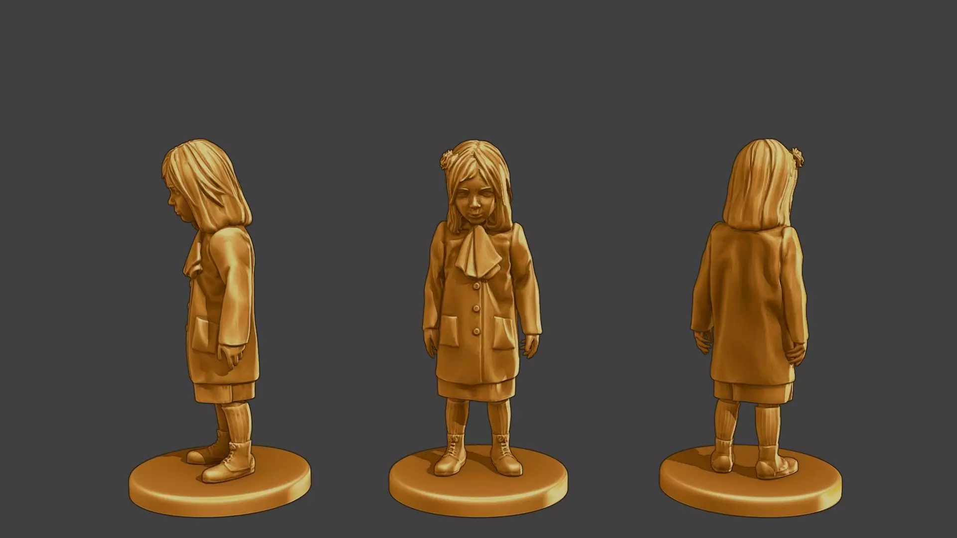 ww2 Casual Little Girl CLG1 002 3D print model_0