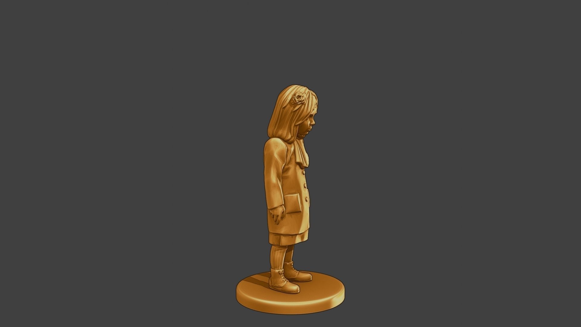 ww2 Casual Little Girl CLG1 002 3D print model_9