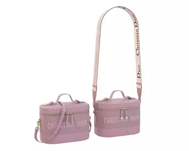Dior DiorTravel Vanity Case Bag Pink Low-poly 3D model