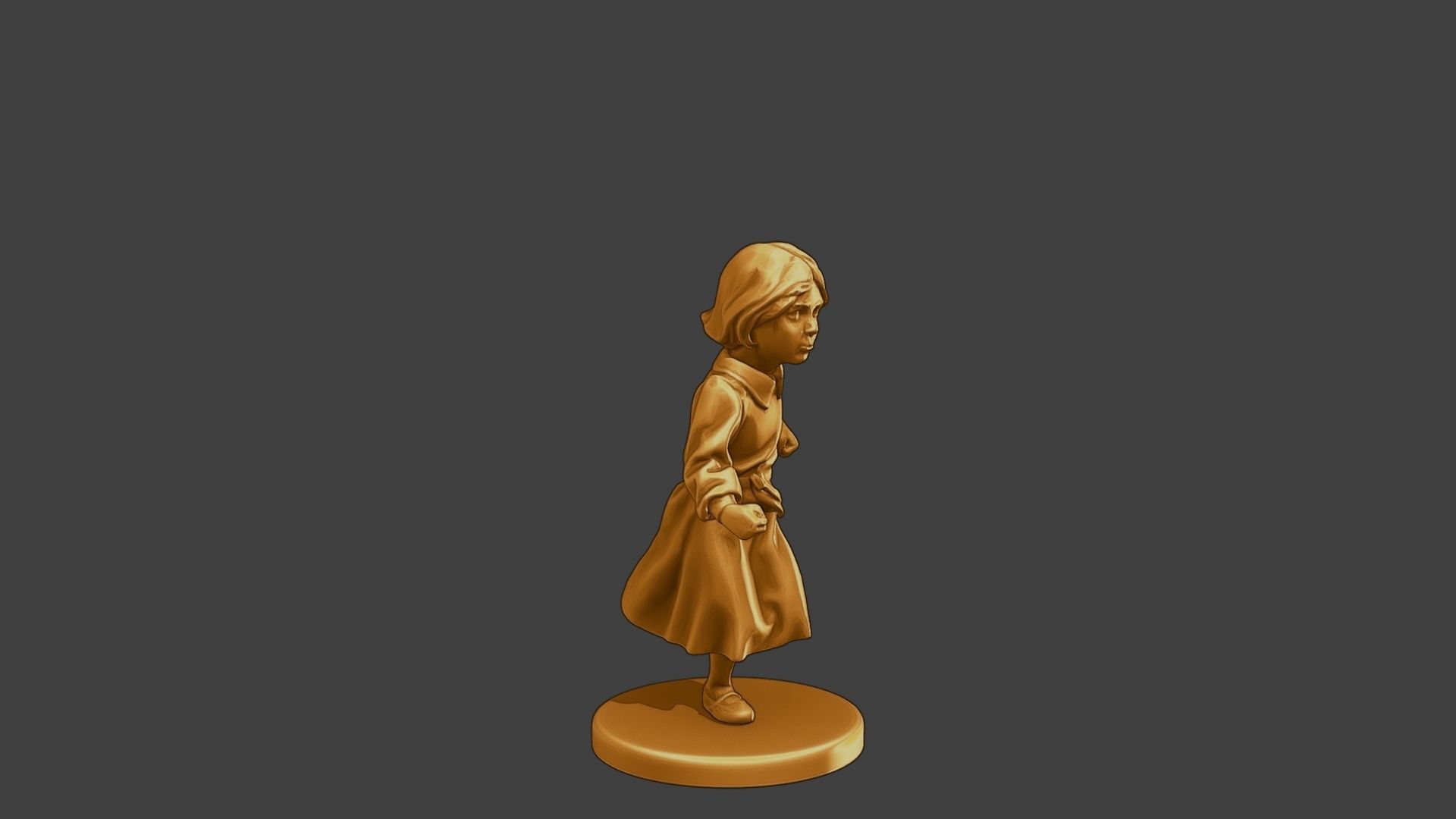 ww2 Casual Little Girl CLG1 003 3D print model_10