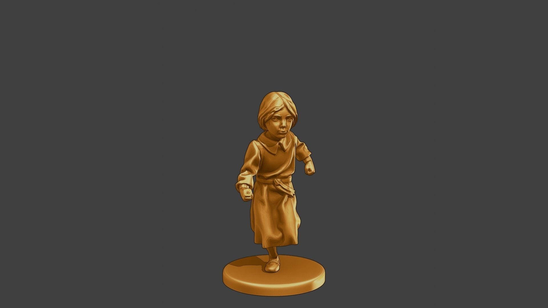 ww2 Casual Little Girl CLG1 003 3D print model_1