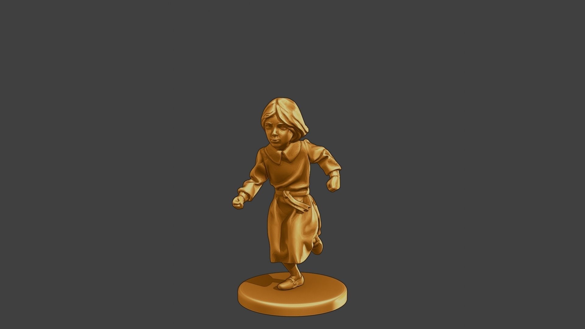 ww2 Casual Little Girl CLG1 003 3D print model_2