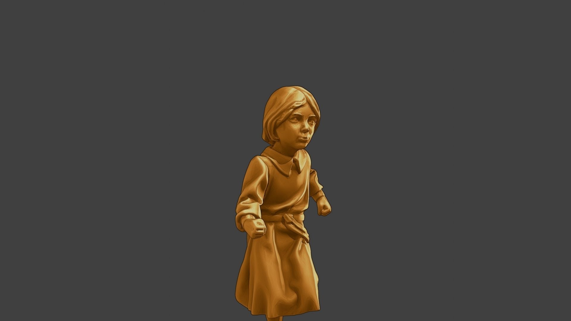 ww2 Casual Little Girl CLG1 003 3D print model_28