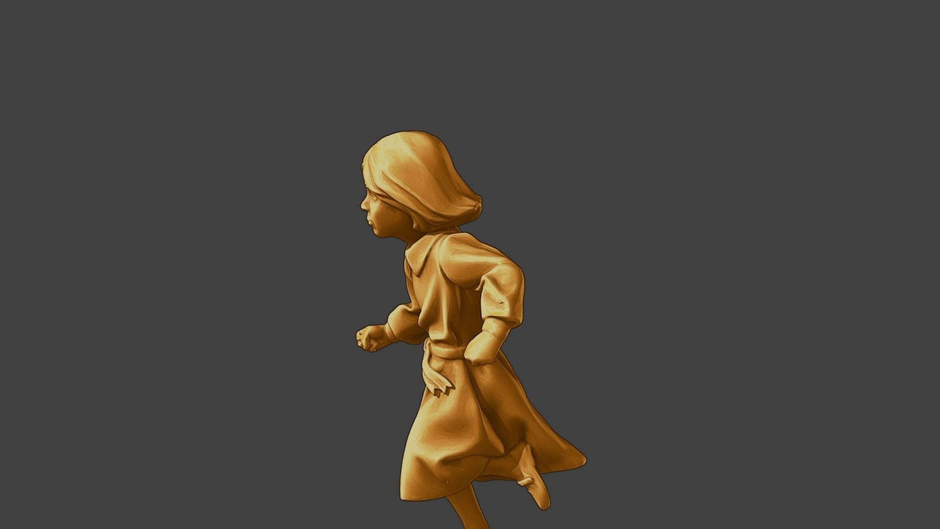 ww2 Casual Little Girl CLG1 003 3D print model_26