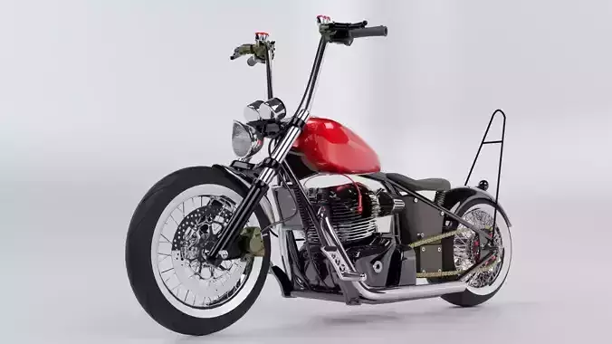 motorcycle chopper 3D Model