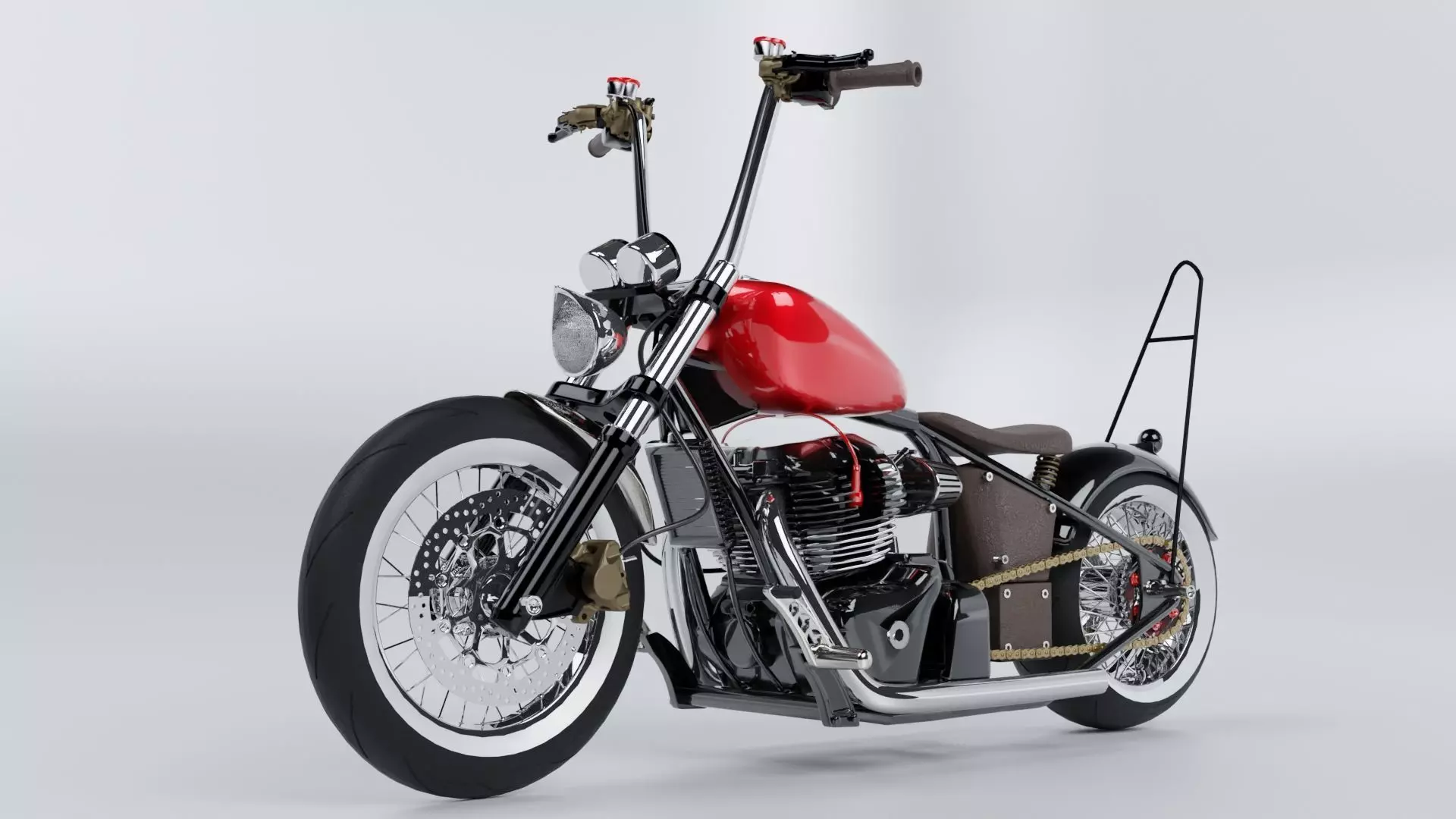 motorcycle chopper 3D Model 3D model_0