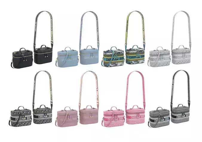 Dior DiorTravel Vanity Case Bag 3D Model Collection