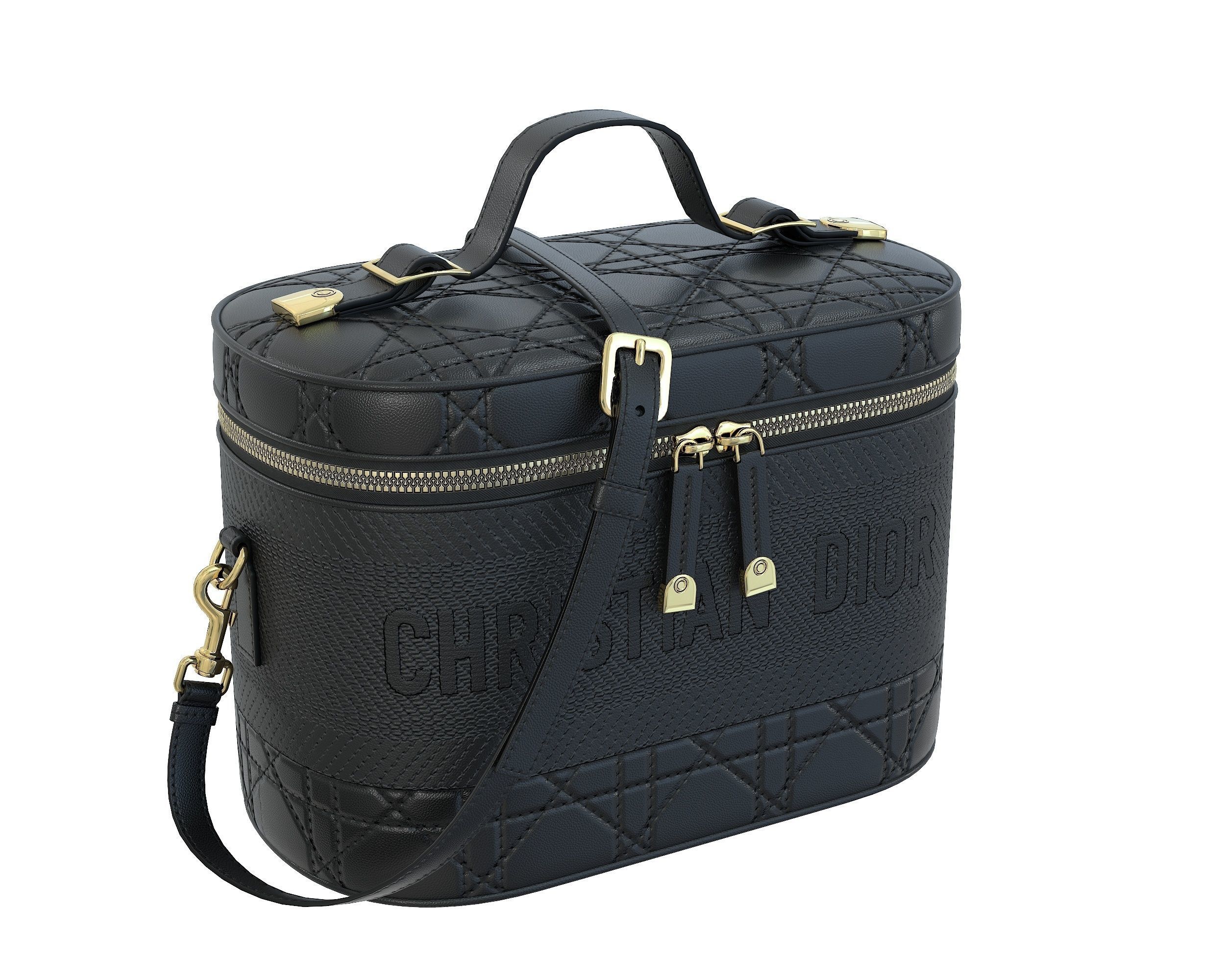 Dior DiorTravel Vanity Case Bag 3D Model Collection_15