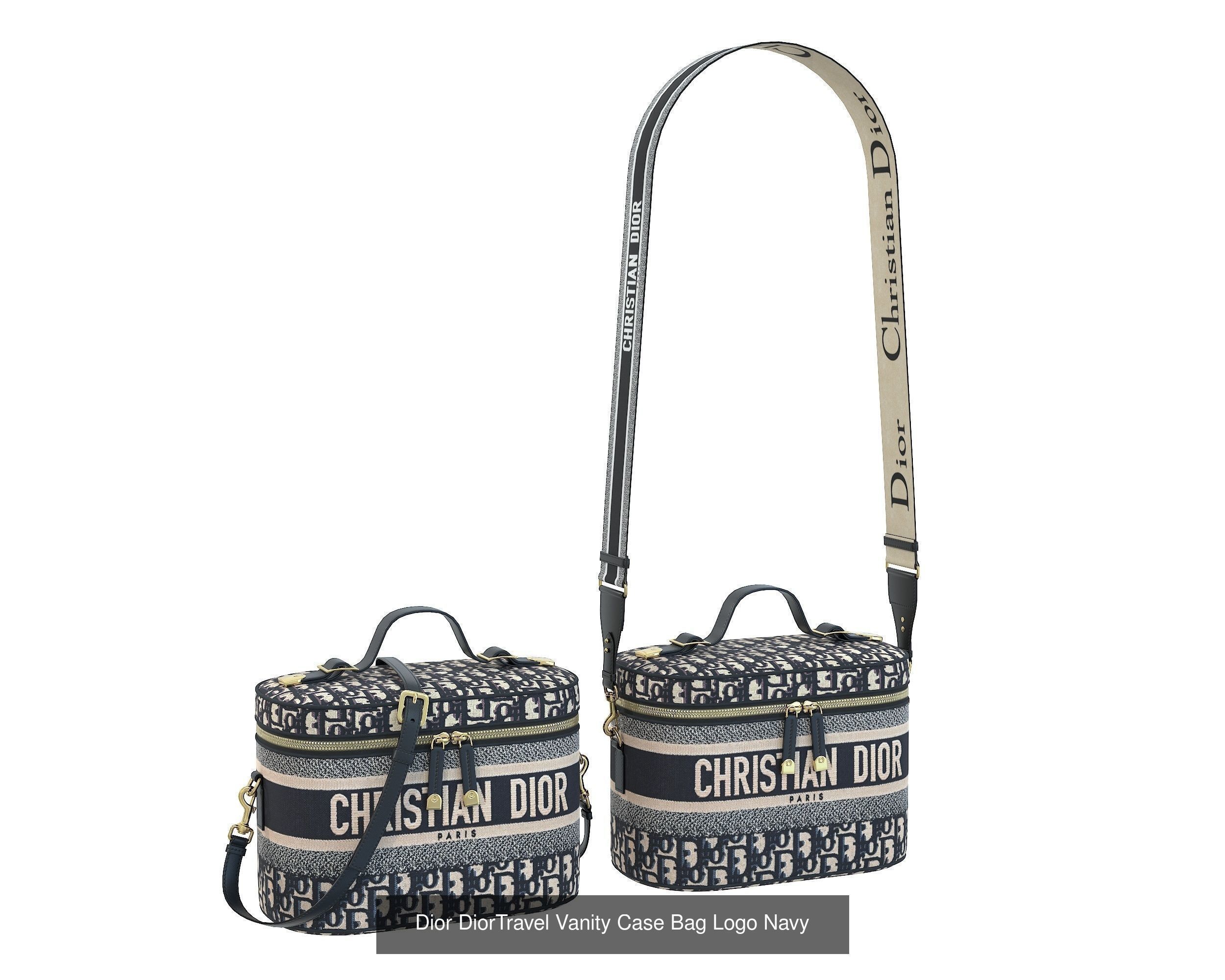 Dior DiorTravel Vanity Case Bag 3D Model Collection_5