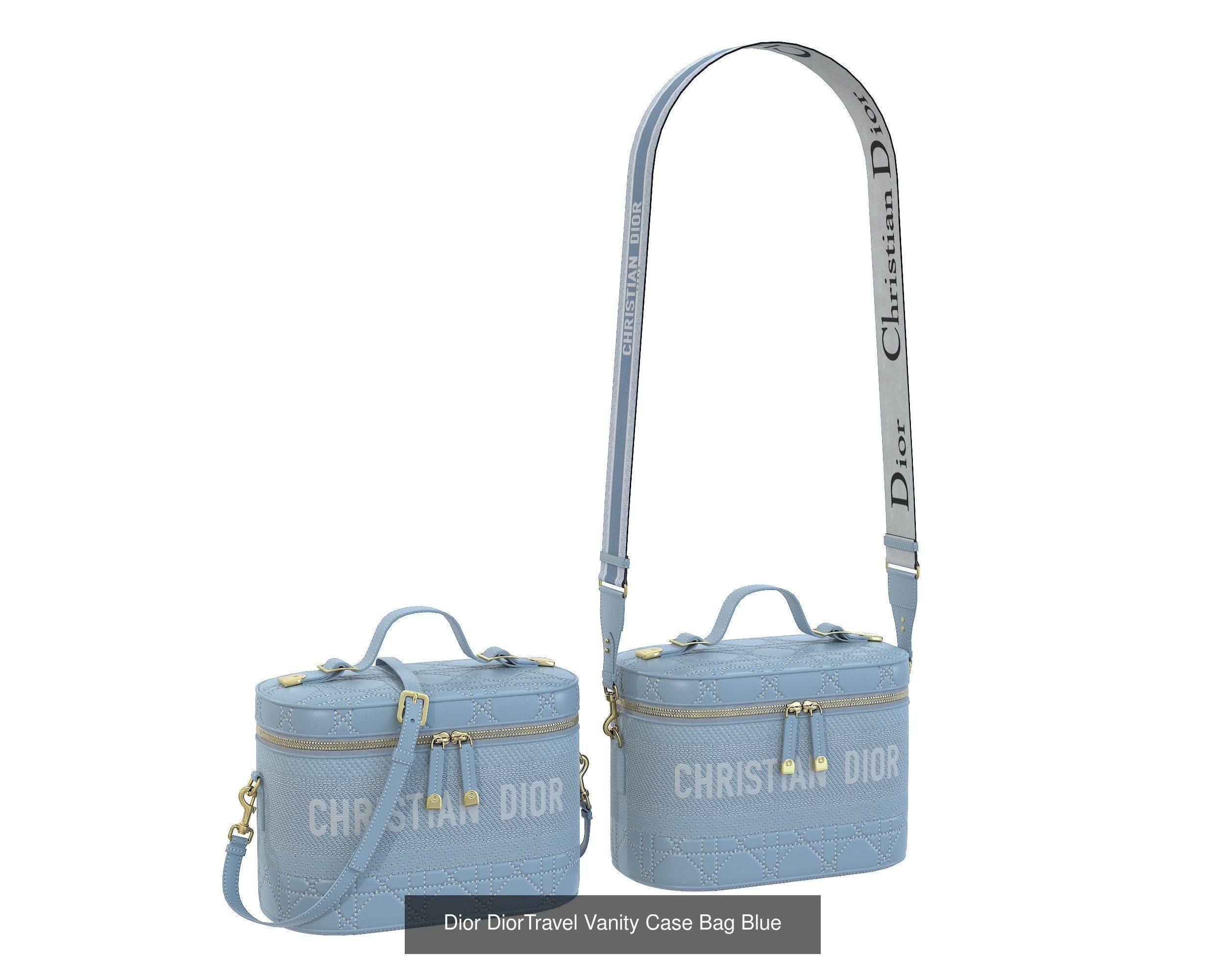 Dior DiorTravel Vanity Case Bag 3D Model Collection_2