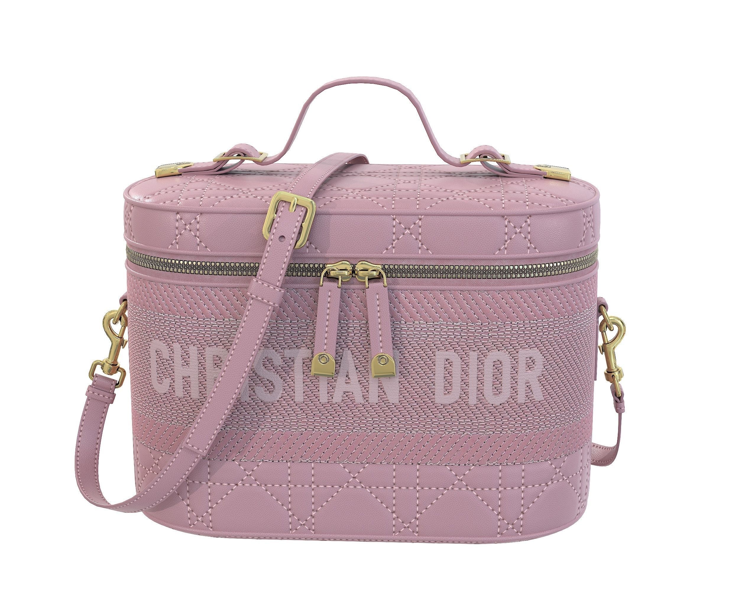 Dior DiorTravel Vanity Case Bag 3D Model Collection_18