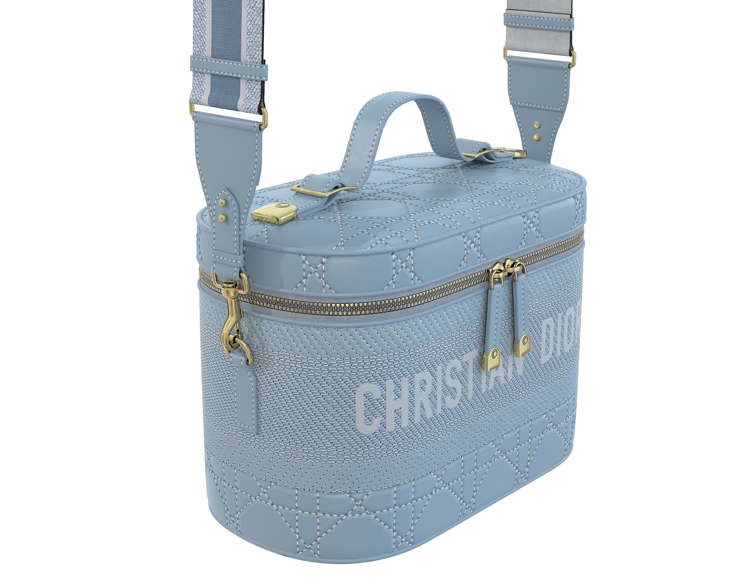 Dior DiorTravel Vanity Case Bag 3D Model Collection_10