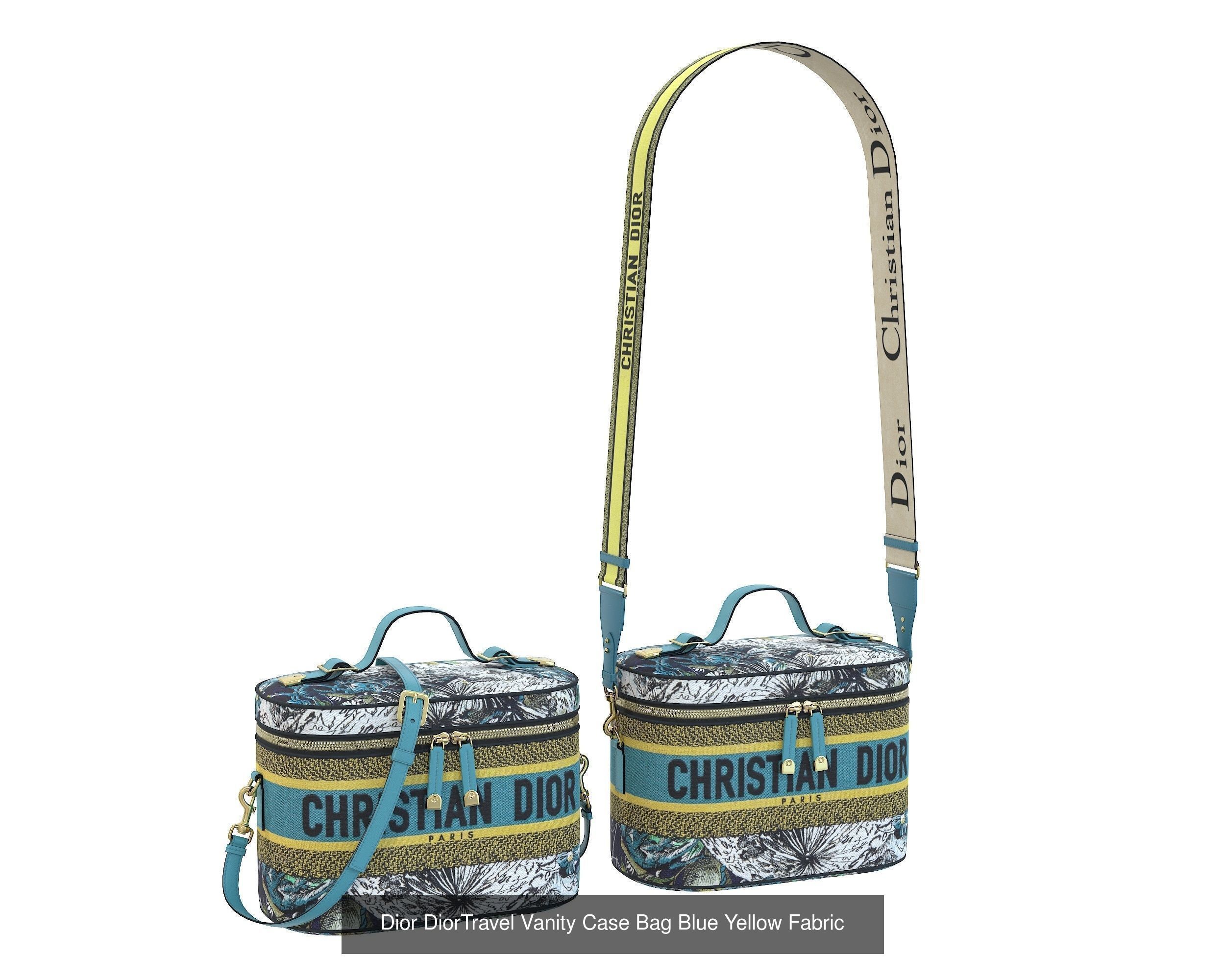 Dior DiorTravel Vanity Case Bag 3D Model Collection_3