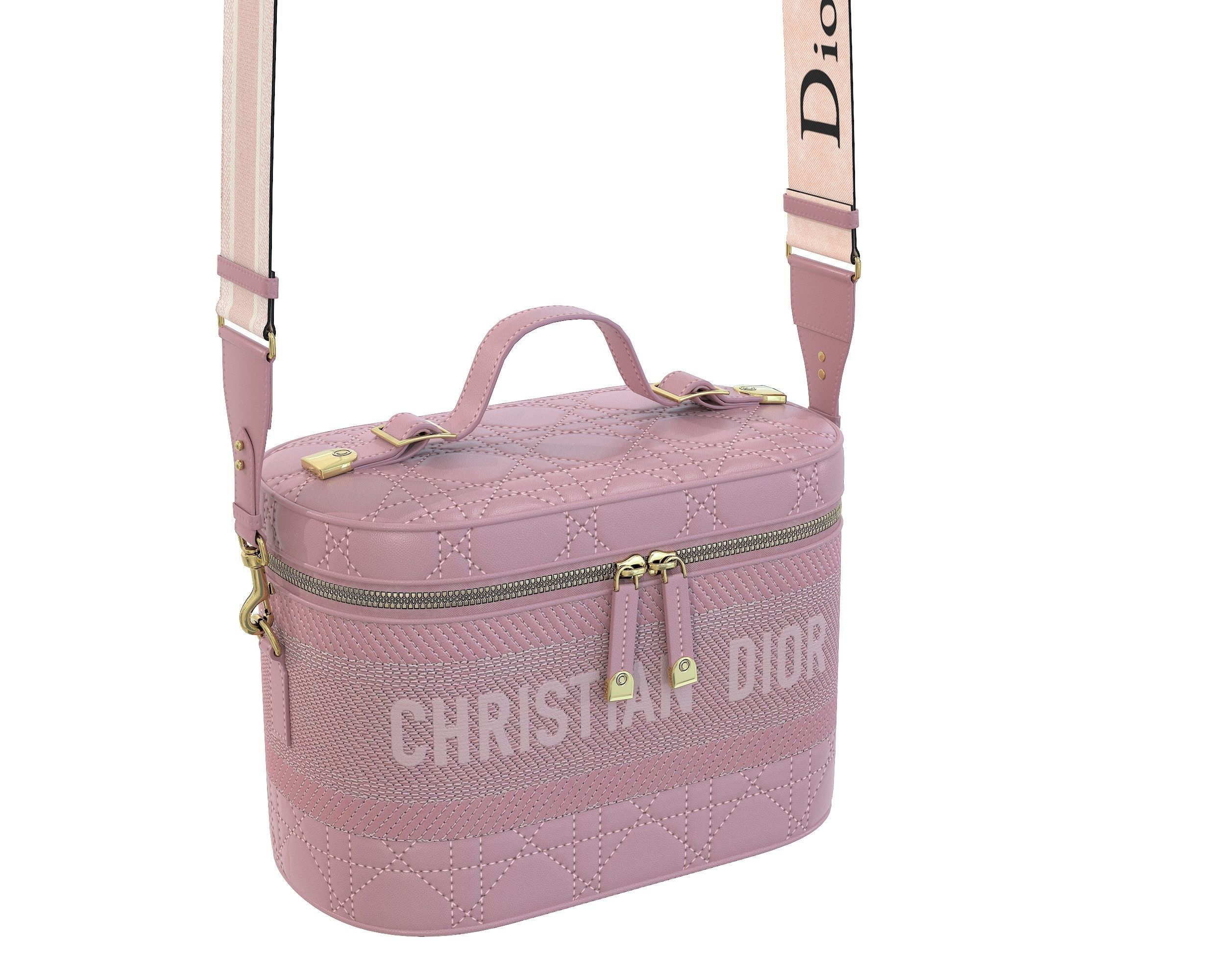 Dior DiorTravel Vanity Case Bag 3D Model Collection_17