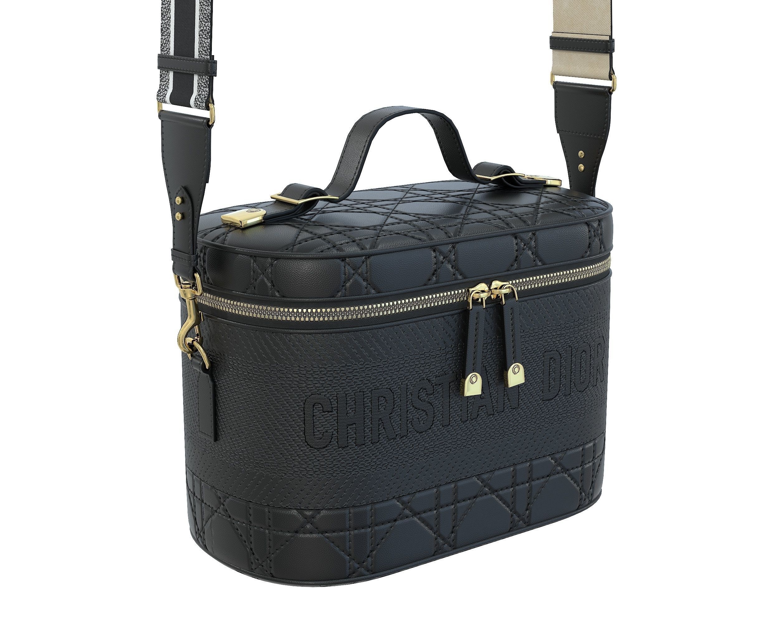 Dior DiorTravel Vanity Case Bag 3D Model Collection_16