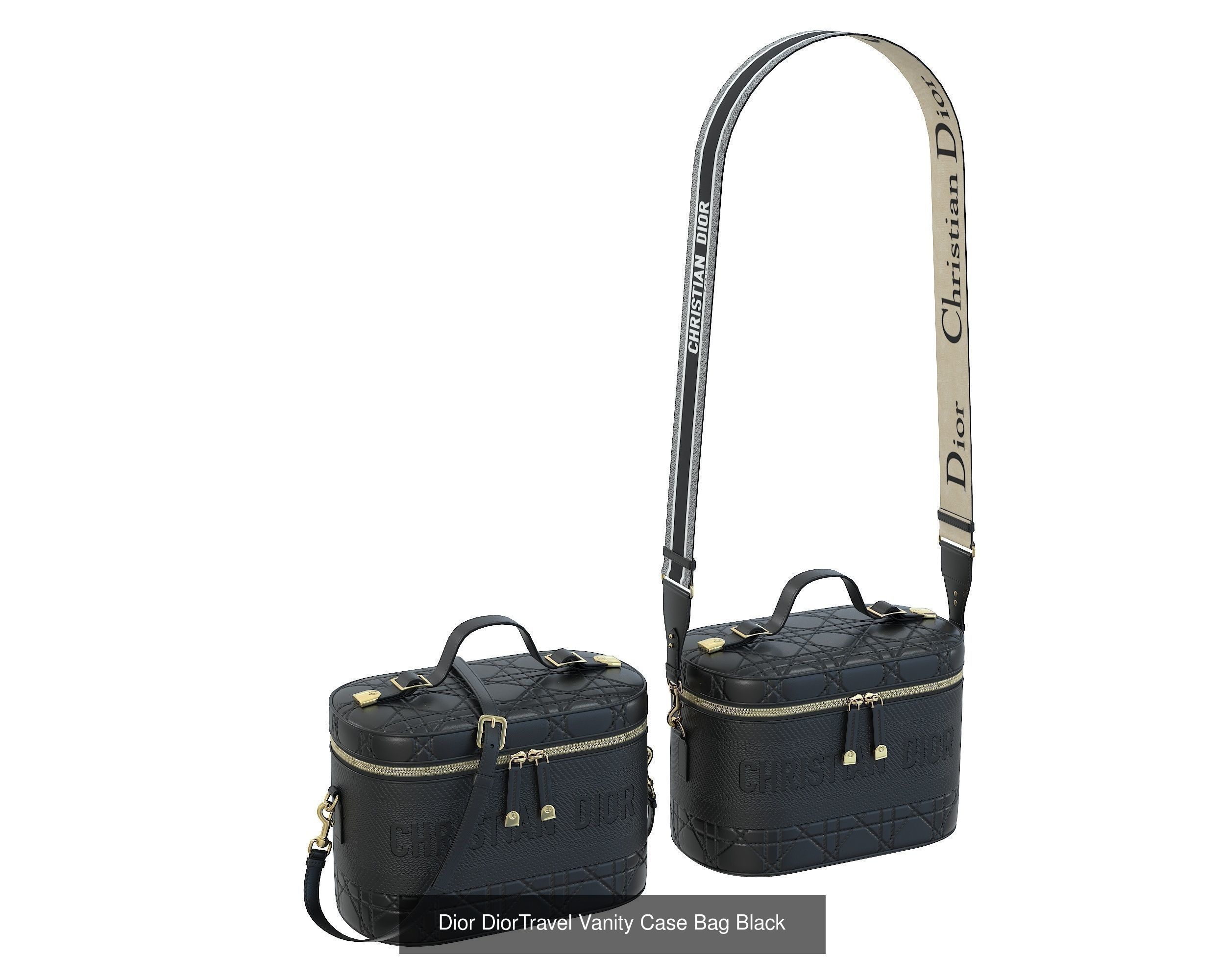 Dior DiorTravel Vanity Case Bag 3D Model Collection_1