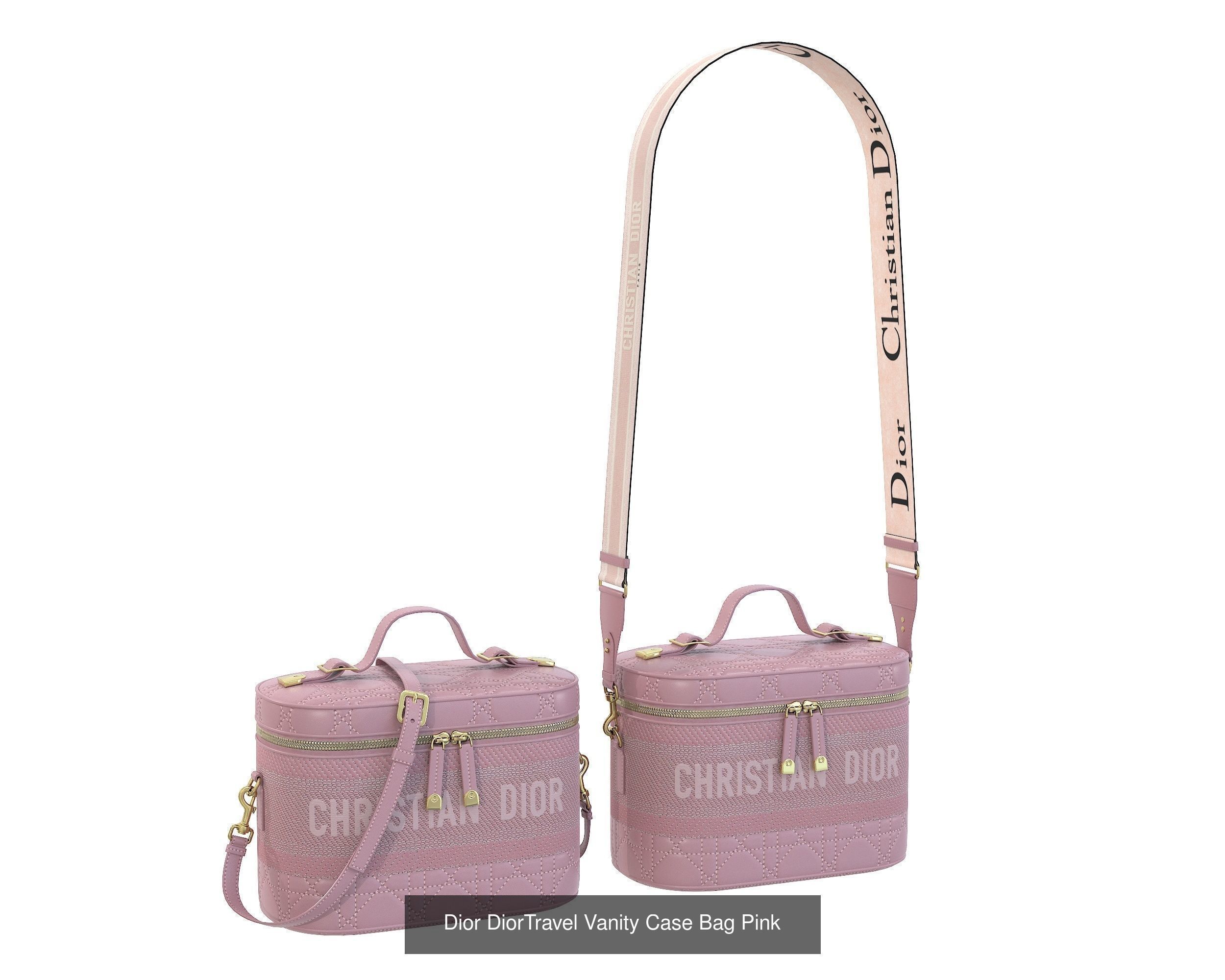 Dior DiorTravel Vanity Case Bag 3D Model Collection_6