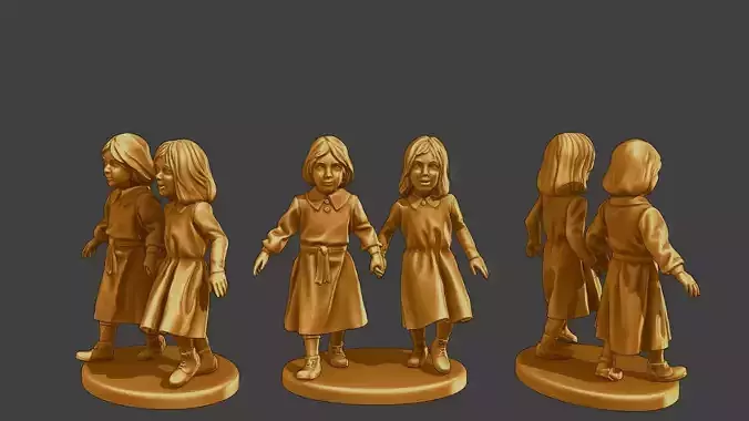 ww2 Casual Little Girl CLG1 0045 3D print model
