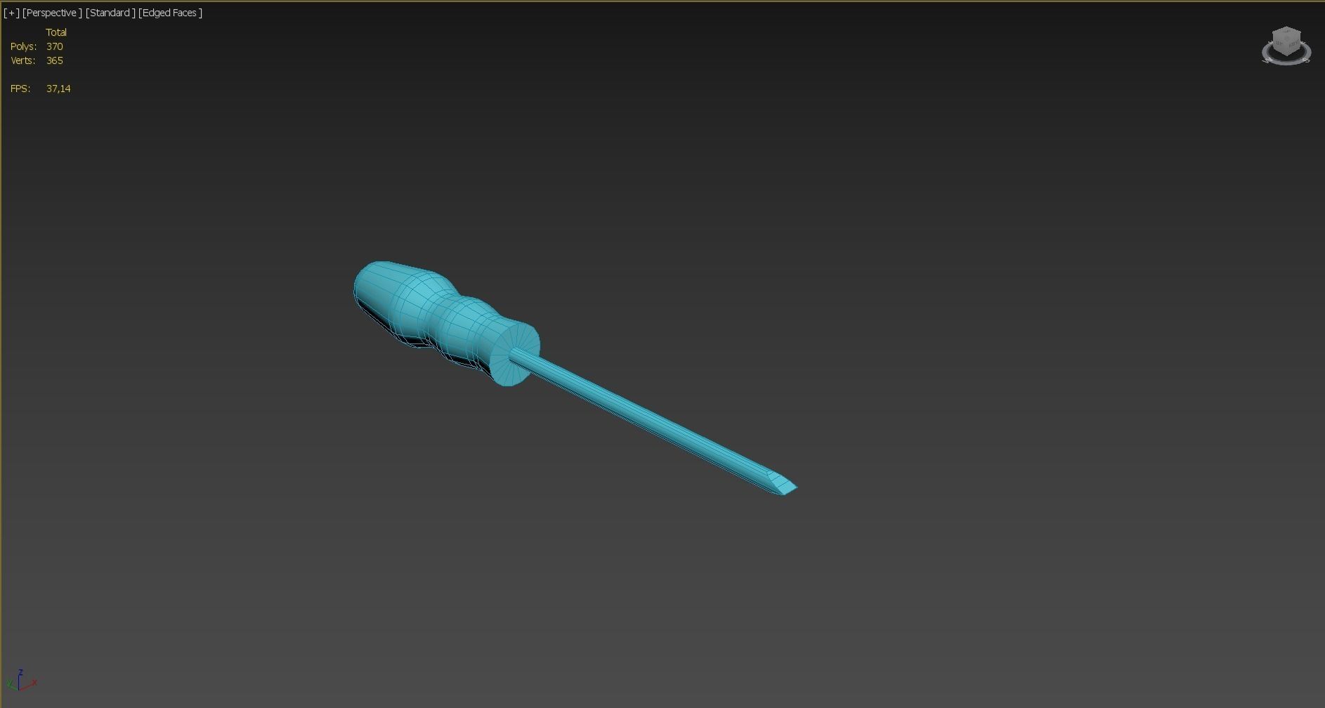flat screwdriver Low-poly 3D model_9