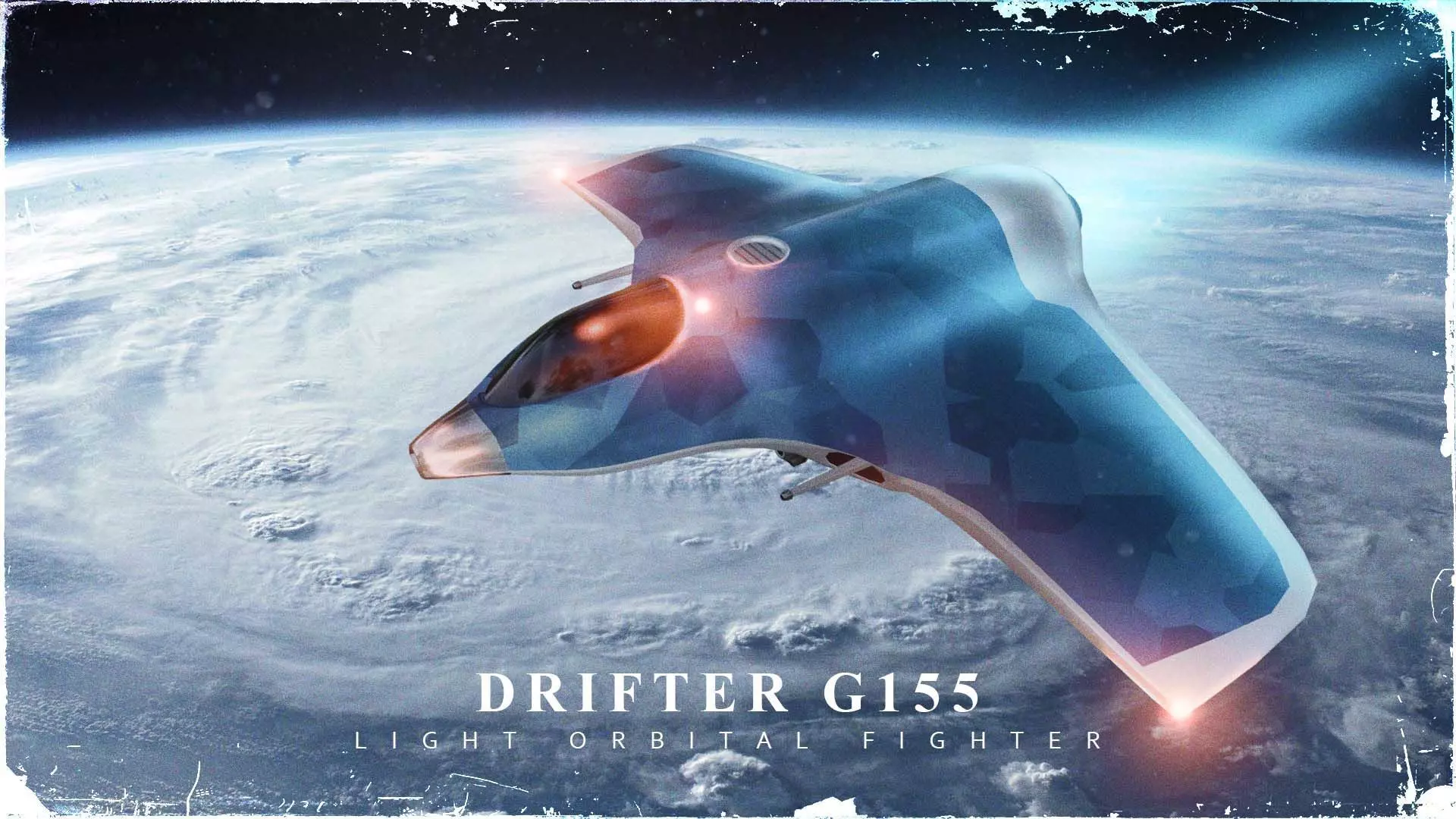 Sci-Fi Military Spaceship - Drifter G155 3D print model_0