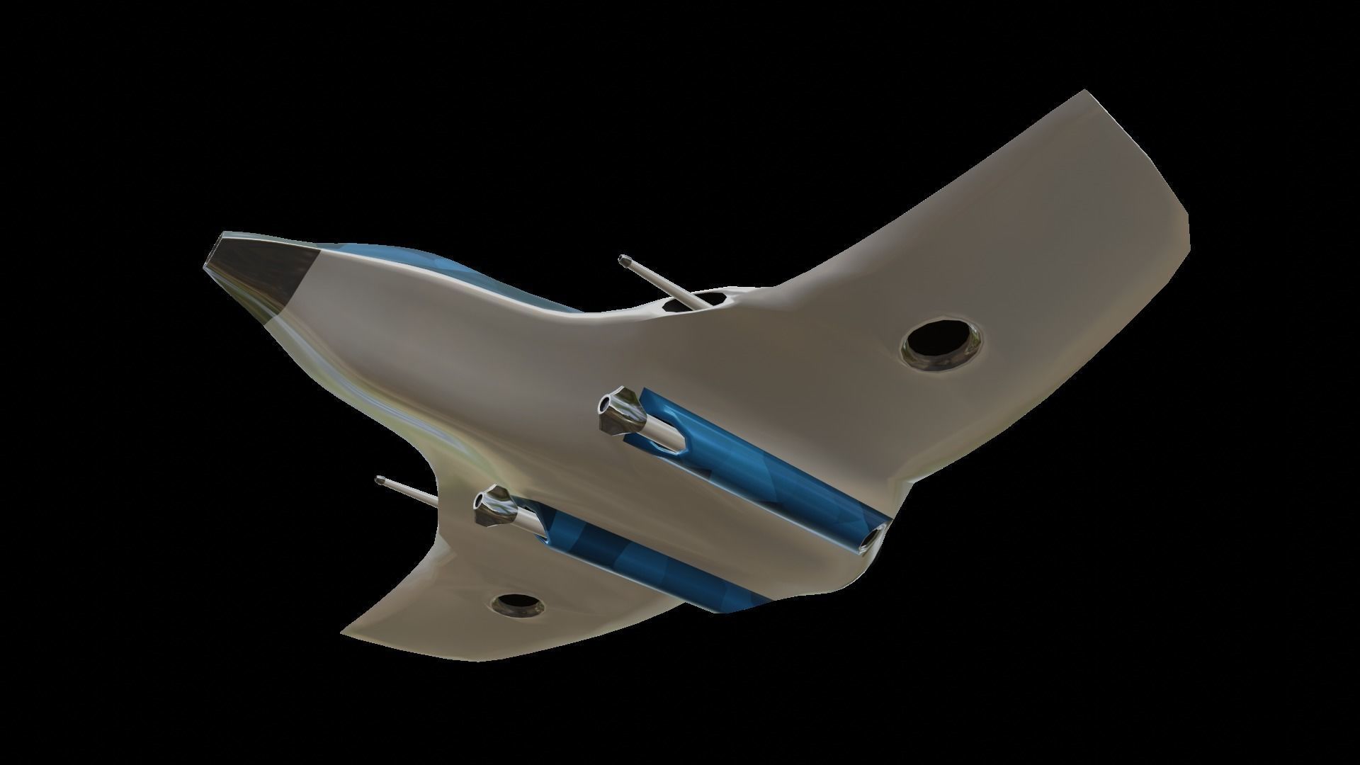 Sci-Fi Military Spaceship - Drifter G155 3D print model_7