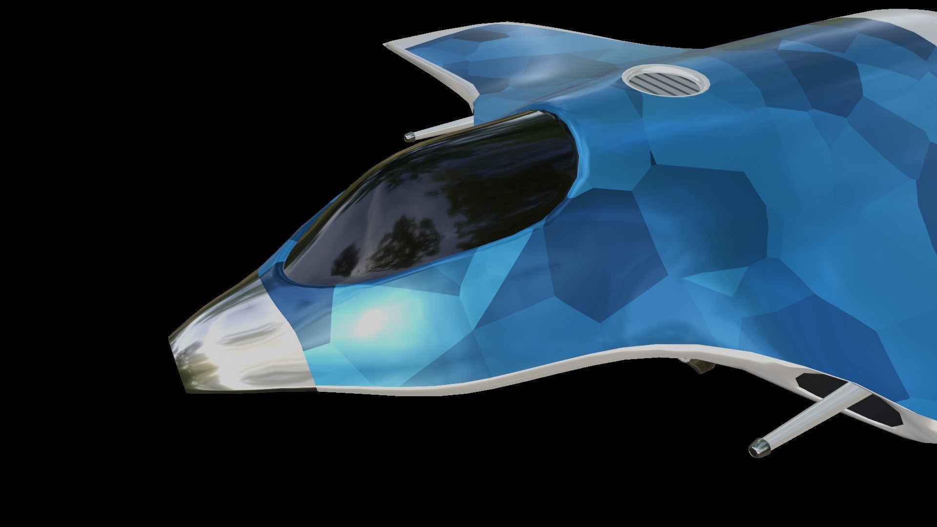 Sci-Fi Military Spaceship - Drifter G155 3D print model_3