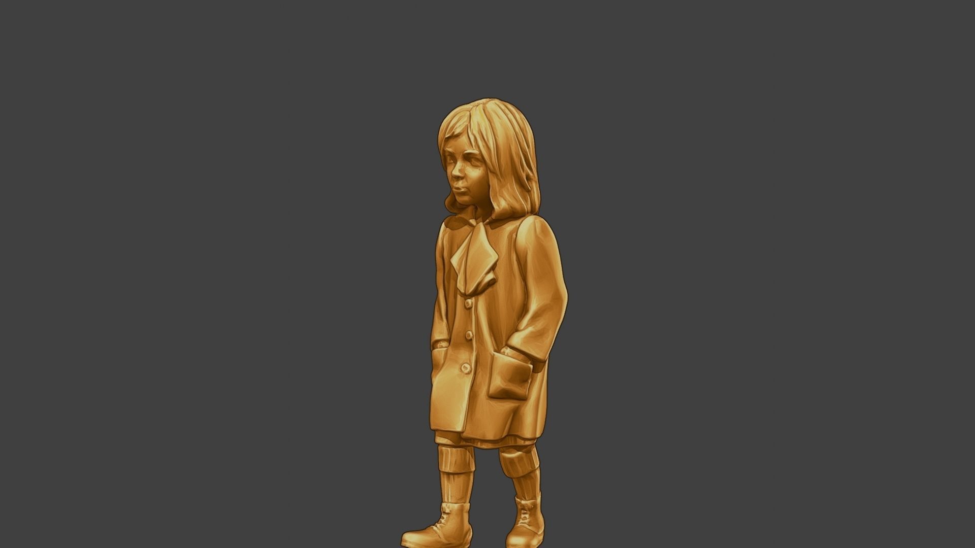 ww2 Casual Little Girl CLG1 006 3D print model_27