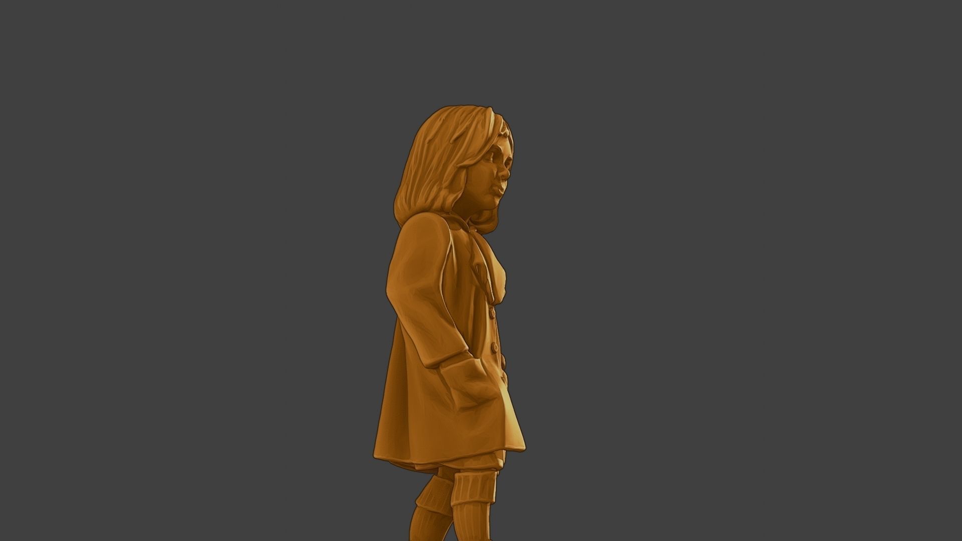 ww2 Casual Little Girl CLG1 006 3D print model_29